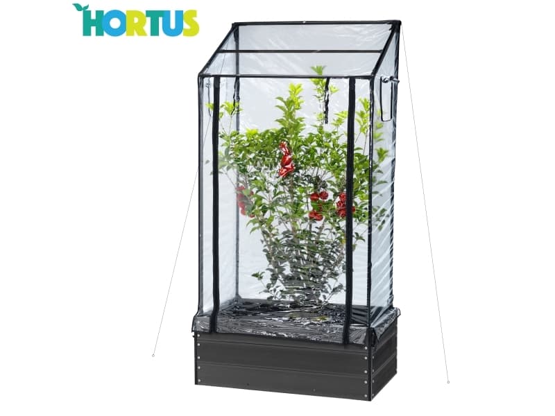 HORTUS Sänky kasvihuone korkea, 87 x 47 x 130/150 cm (211-150)