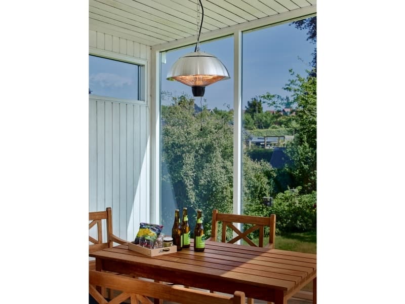 HORTUS Terassilämmitin sarana malli 600/1500 W, HA, Ø42 cm, hopea (211-305)