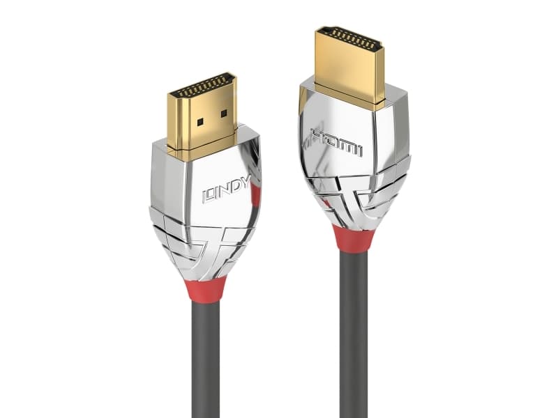 Lindy 37874, 5 m, HDMI-tyyppi A (vakio), HDMI-tyyppi A (vakio), 4096 x 2160 pikseliä, 18 Gbit/s, Harmaa, Hopea