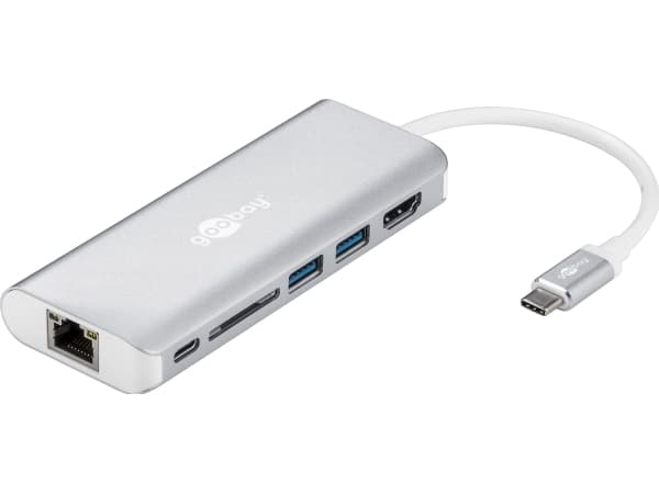 Goobay 76788, USB Type-C, 10,100,1000 Mbit/s, Hopea, SD, 4K Ultra HD, 30 Hz