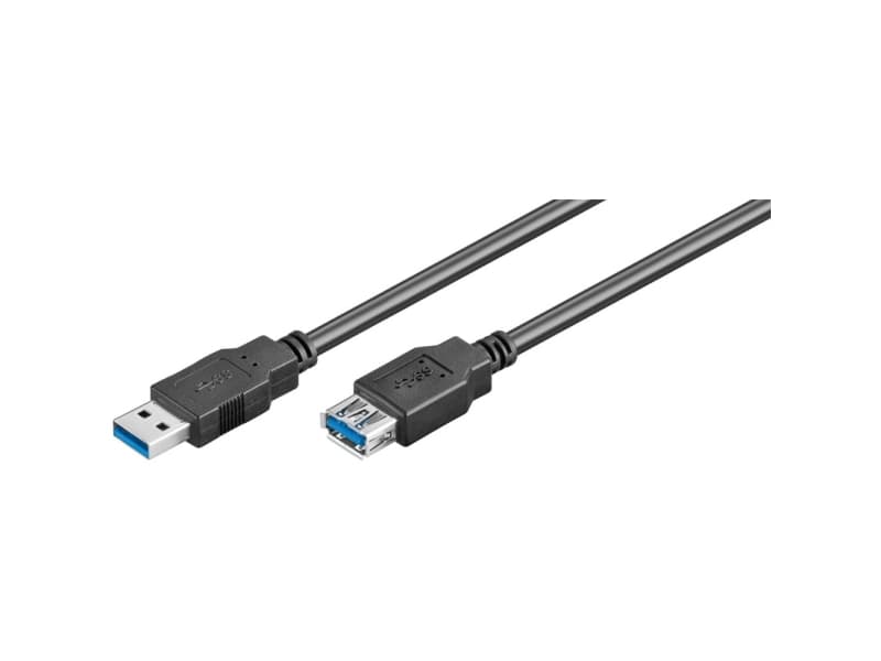 Goobay 43998, 1,8 m, USB A, USB A, USB 3.2 Gen 1 (3.1 Gen 1), Uros/naaras, Musta
