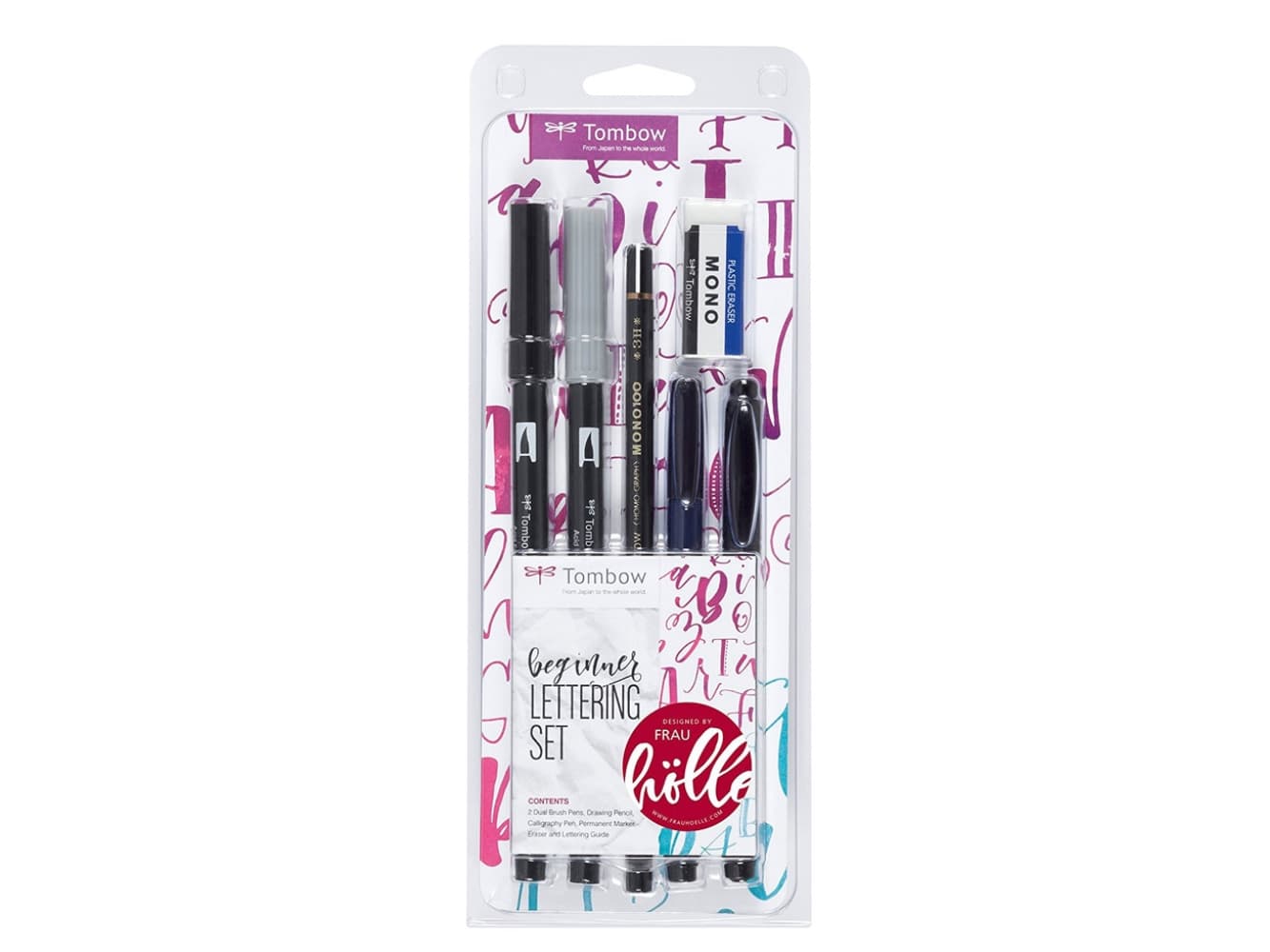 Tombow LS-BEG, Sort, Blå, Blister, 6 stk