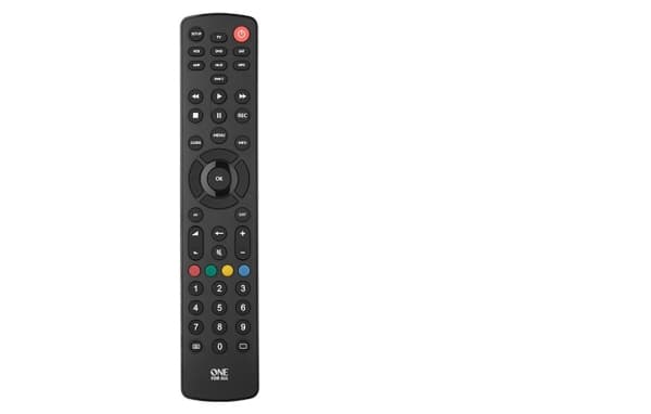 One For All Basic yleiskaukosäädin Contour 8, TV, TV-digisovitin, DVD/Blu-ray, Soundbar-kaiutin, IR Langaton, Painikkeiden painaminen, Musta