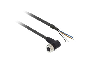 Følerkabel PUR M12 4-pin hun vinklet 2 meter XZCP1241L2