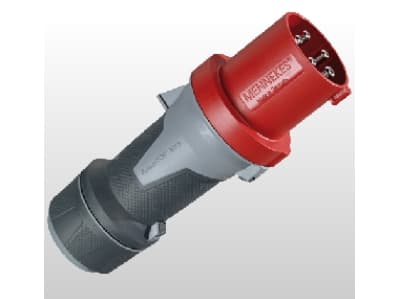 MENNEKES 13112, 5P, 6 h, Musta, Harmaa, Punainen, IP44, 400 V, 63 A