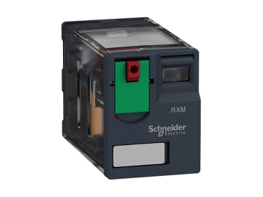 SCHNEIDER ELECTRIC Rele RXM 4 C/O - 6A Kelan jännite: 24V AC (pistoke releessä, tappi linjassa)