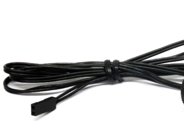 Bitspower-pistoke lämpötila-anturilla G1/4 tuuman naaras - 90 cm, mattamusta
