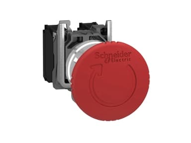 Schneider Electric XB4BS8445, Painikekytkin, Punainen, IP69K, LROS CSA GL DNV BV UL RINA, 600 V, 40 mm