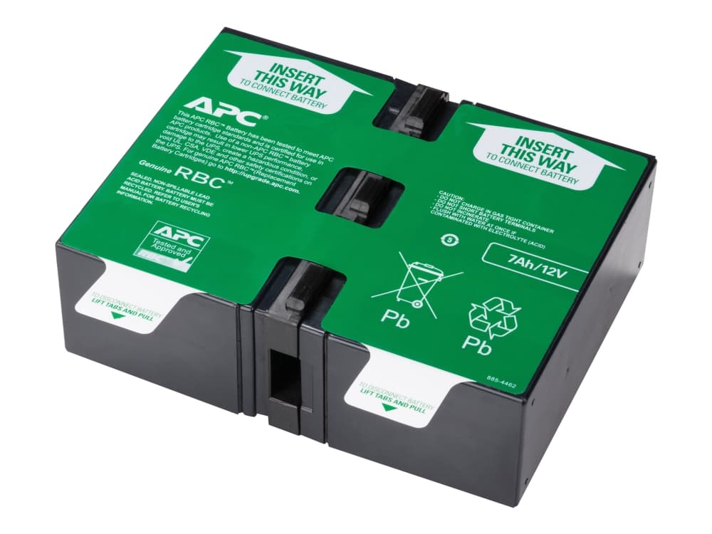 APC korvaava akkukasetti #123 - UPS-akku - 1 x akku - Blysyre - P/N: BX1350M, BX1350M-LM60, SMT750RM2UC, SMT750RM2UNC, SMT750RMI2UC, SMT750RMI2UC, SMT750RMI2UNC