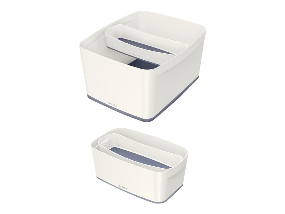 Leitz MyBox säilytyskaukalo, Säilytyslaatikko, Harmaa, Valkoinen, Suorakulmainen, Muovi, Yksivärinen, 307 mm