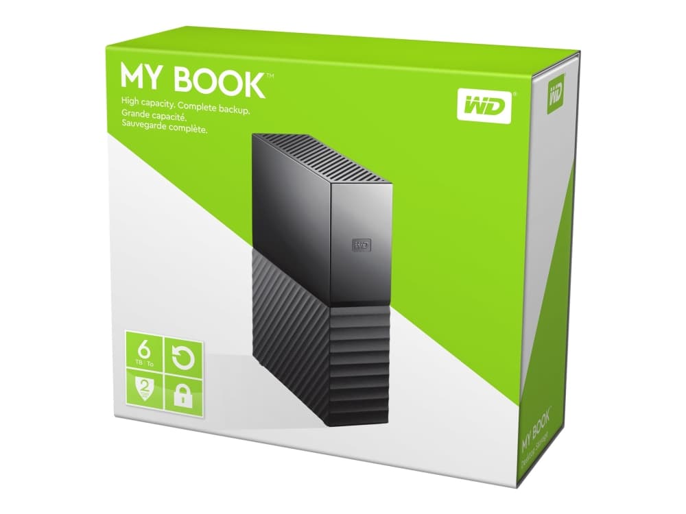 WD My Book WDBBGB0060HBK - Kiintolevy - krypteret - 6 TB - ekstern (stationær) - USB 3.0 - 256-bittinen AES - lajittelu