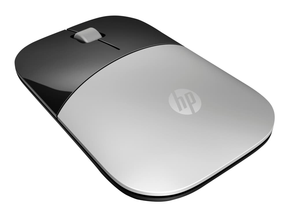 HP Langaton Z3700 -hiiri, hopea, Molempikätinen, Optinen, Langaton RF, 1200 DPI, Hopea