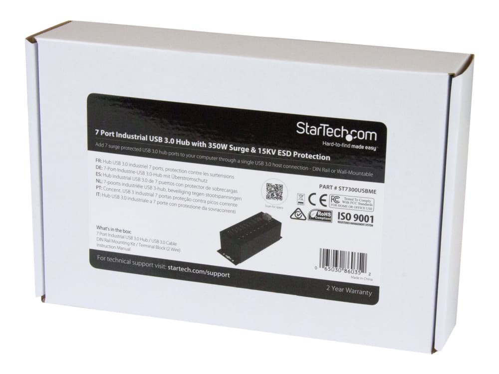 StarTech.com ST7300USBME, USB 3.2 Gen 1 (3.1 Gen 1) Type-B, USB 3.2 Gen 1 (3.1 Gen 1) Type-A, 5000 Mbit/s, Musta, Terästä, Teho