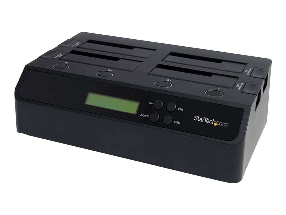 StarTech.com SATDOCK4U3RE, HDD-monistaja, 3 kopiot, USB/eSATA, musta, Muovi, USB B-tyyppi