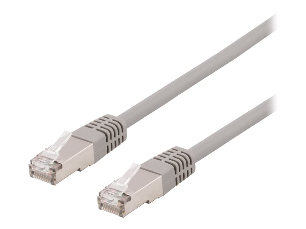 DELTACO STP-625AU - Liitäntäjohto - RJ-45 (uros) RJ-45 (uros) - 25 m - taitettu suojaamaton kierretty pari (F/UTP) - CAT 6a - halogeeniton, muotoiltu - harmaa - harmaa