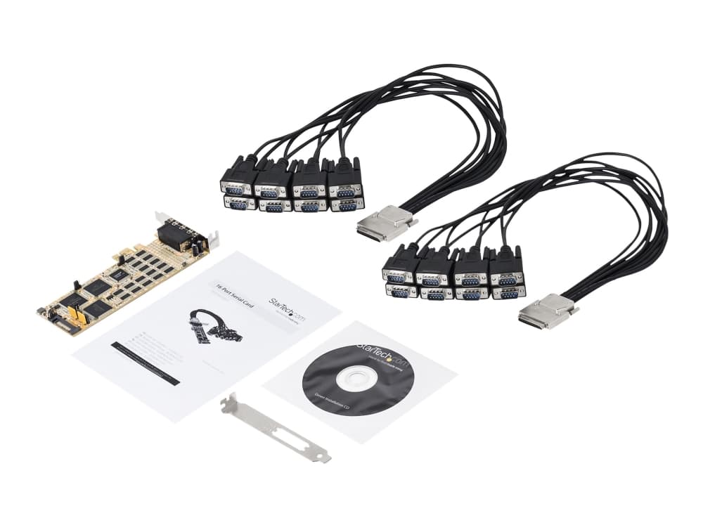 StarTech.com PEX16S550LP, PCIe, Sarja, Matala profiili, PCIe 1.1, RS-232, Keltainen