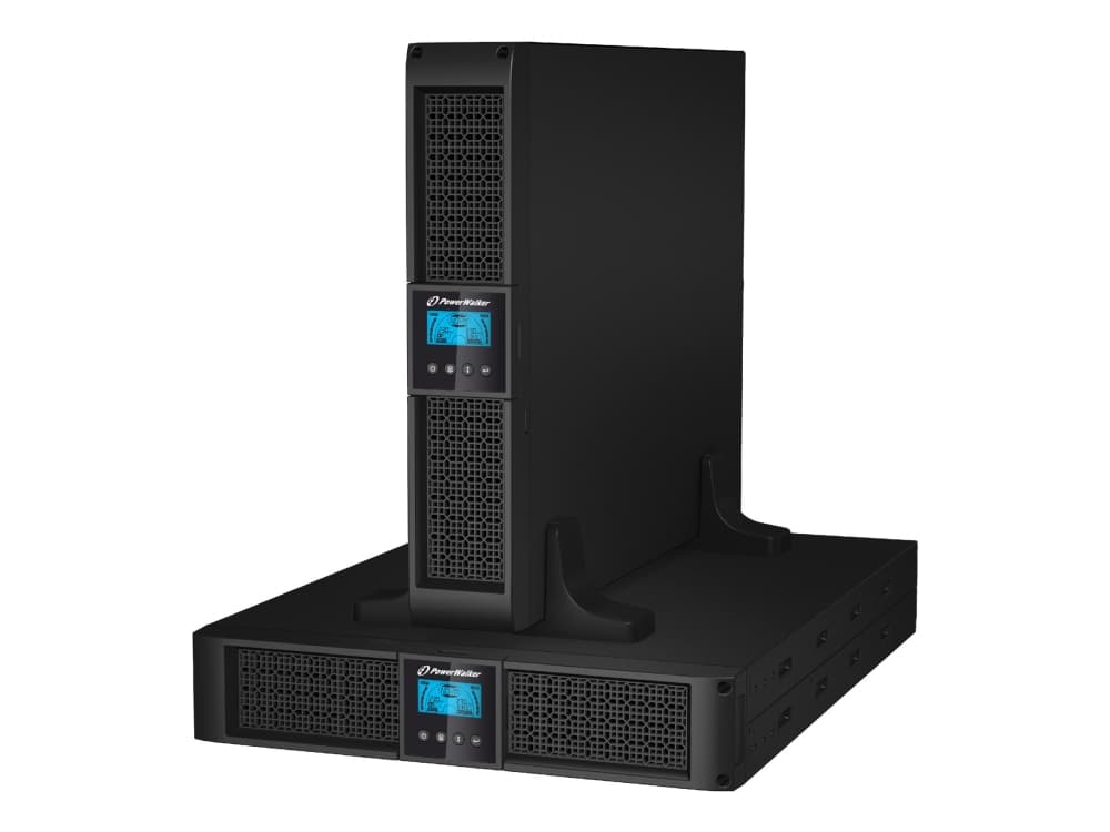 PowerWalker VI 3000RT LCD - UPS - AC 220/230/240 V - 2,7 kW - 3000 VA 9 At - RS-232, USB - lähtöliitännät: 9 - 2U - 19 - musta