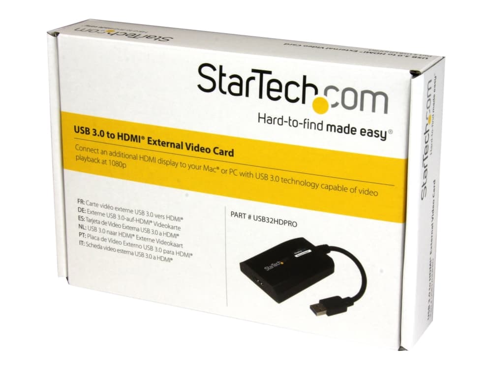 StarTech.com USB32HDPRO, 3.2 Gen 1 (3.1 Gen 1), USB A-tyyppi, HDMI-lähtö, 1920 x 1200 pikseliä