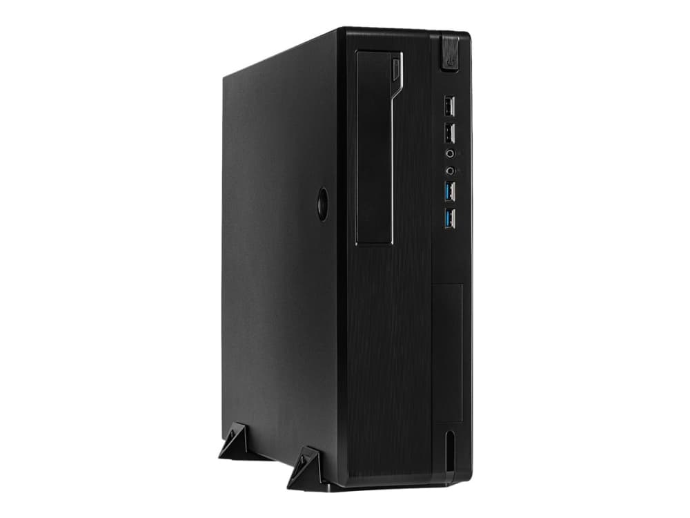Inter-Tech IT-502, Työpöytä, PC, Musta, mikro ATX, Mini-ITX, 1U, Yläreuna
