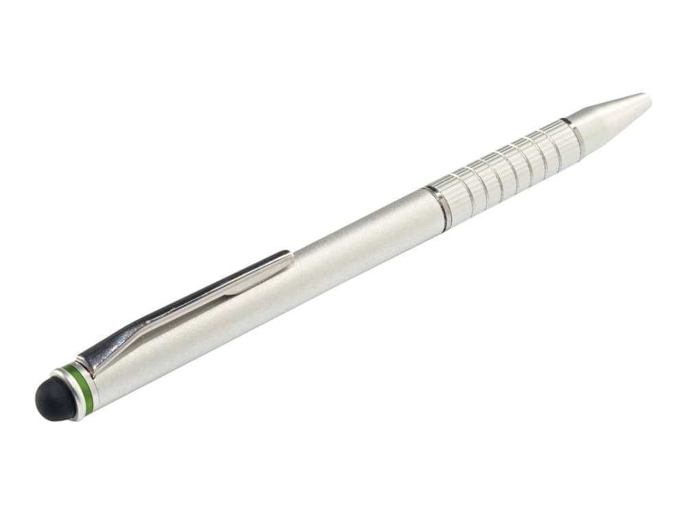 Leitz Complete 2 in 1 Stylus kosketusnäyttökynä, Universaali, Mikä tahansa tuotemerkki, Hopea, iPad, Alumiini, Silikoni, 10 g