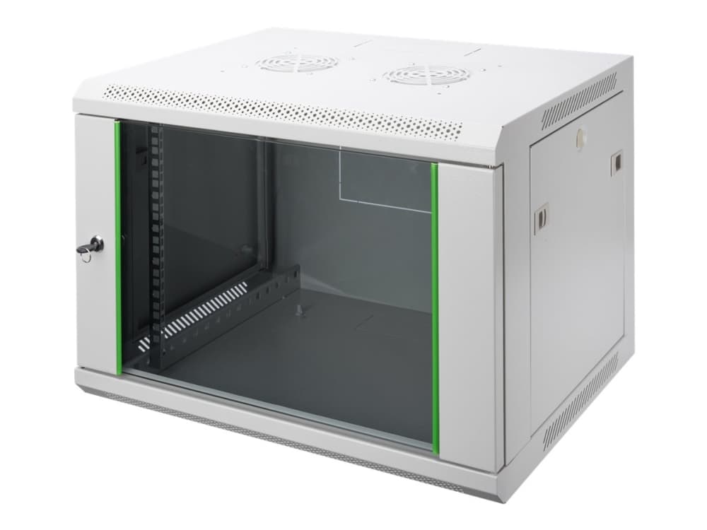 Digitus DN-19 09-U-EC, Seinään asennettava laitekehikko, 9U, 60 kg, Harmaa