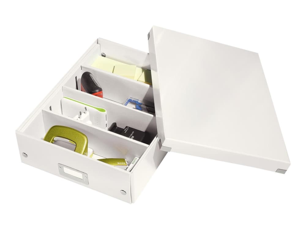 Leitz Click & Store WOW lokerikkolaatikko, Medium, 85 % kierrätyskartonki, Valkoinen, Kartonki, 880 g