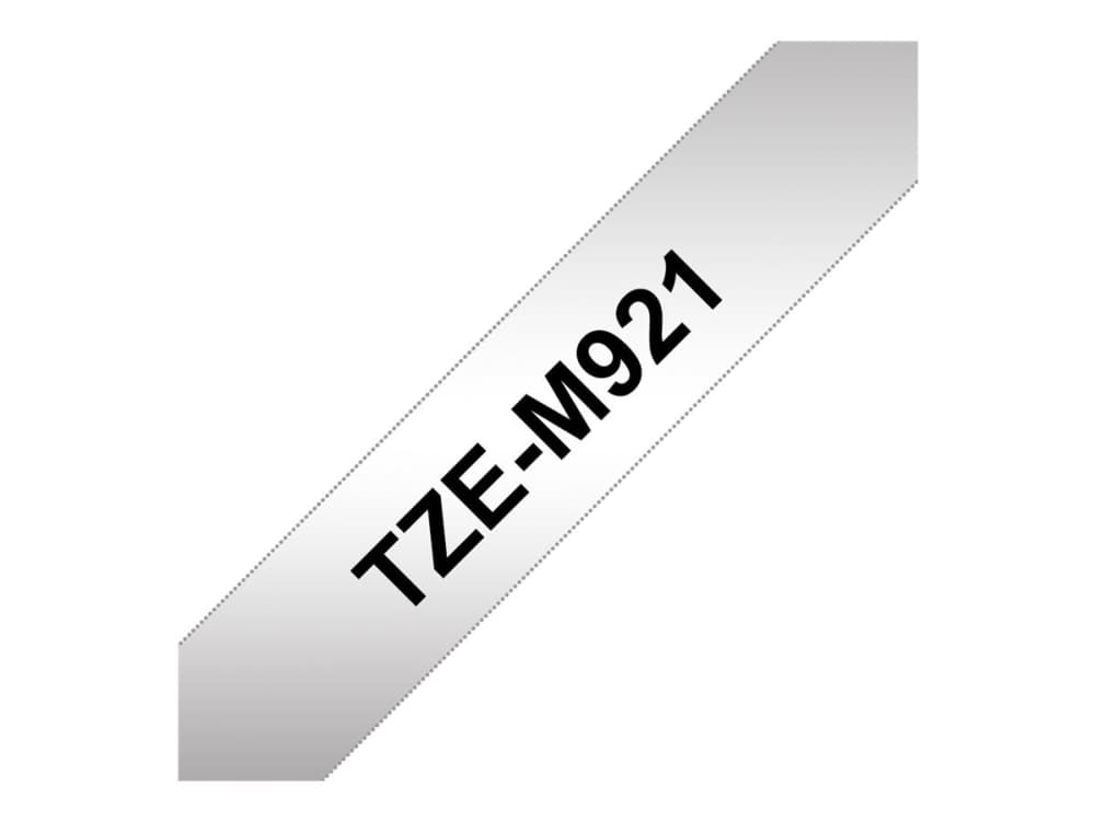 BROTHER P-Touch TZE-M921 black on silver-matte 9mm 8m