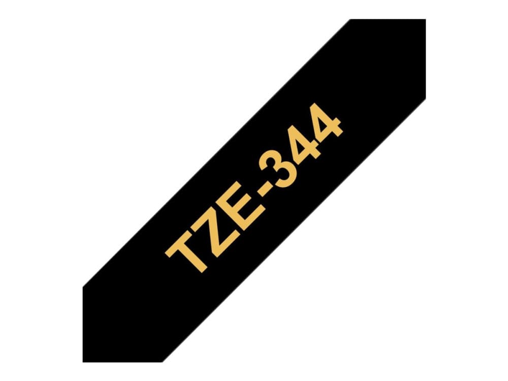 Brother TZ-344, Kulta mustalla, TZ, musta, Lämpösiirto, Kiina, Kiilto