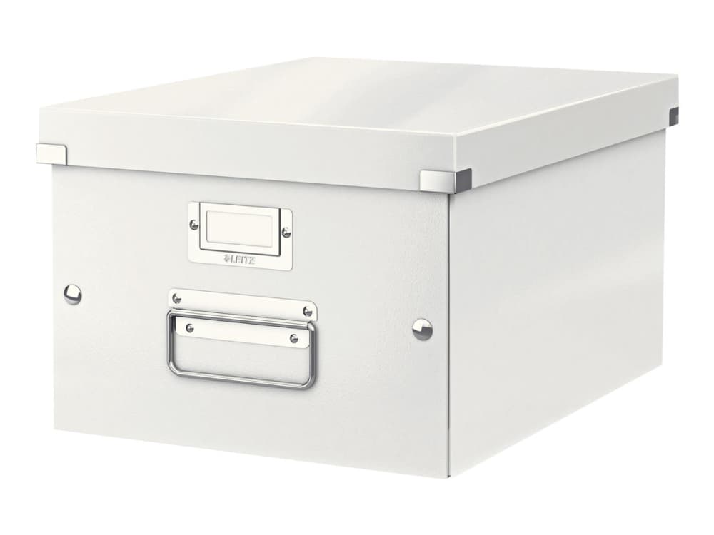 Leitz Click & Store WOW säilytyslaatikko, Medium, 85 % kierrätyskartonki, Valkoinen, Kartonki, 16,7 L, 265 x 335 x 188 mm, 900 g, 1 kpl