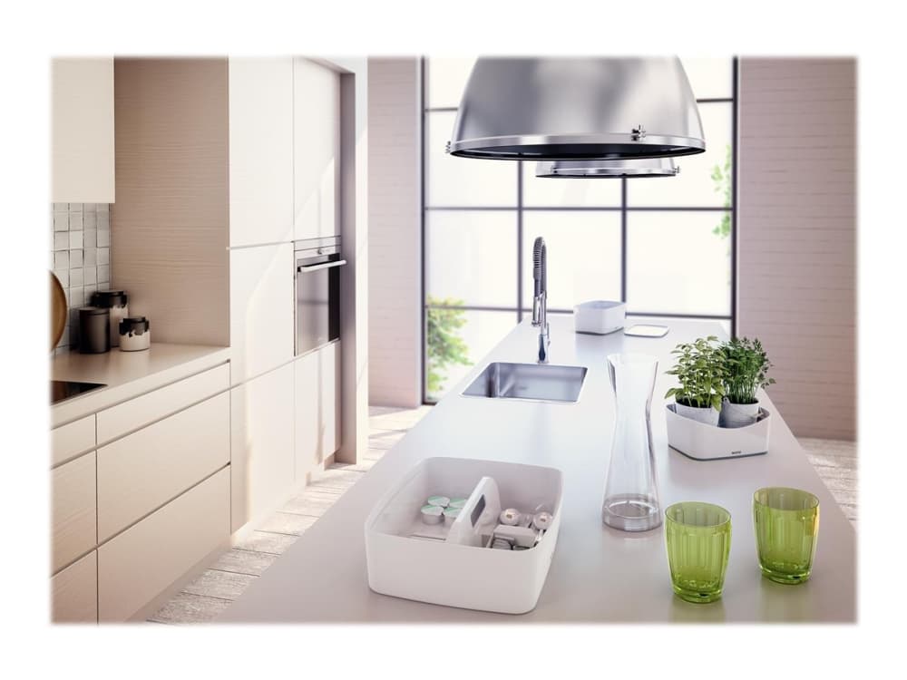 Leitz MyBox L säilytyskaukalo kahvalla, Valkoinen, Muovi, 307 mm, 375 mm, 101 mm, 740 g