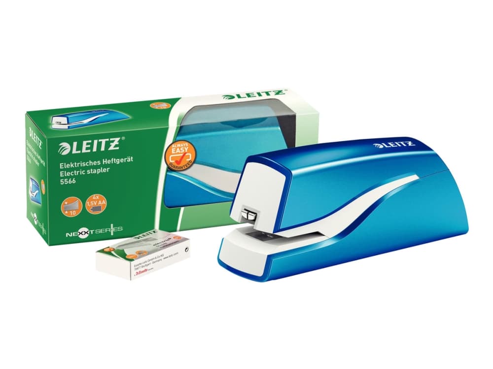 Leitz NeXXt WOW paristonitoja 5566, 10 arkkia, 1 cm, Muovi, Sininen, Valkoinen, Akku, 50 mm