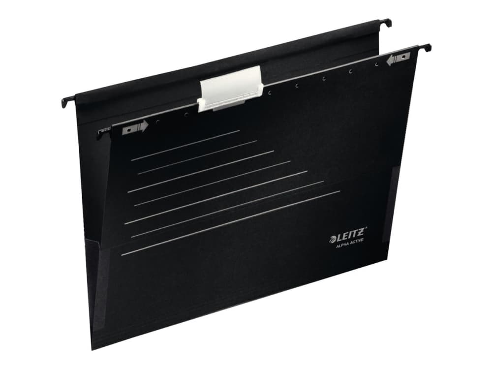 Leitz Riippukansio Alpha Active FSC®, A4, Musta, Pahvi, 348 mm, 260 mm, 90 g