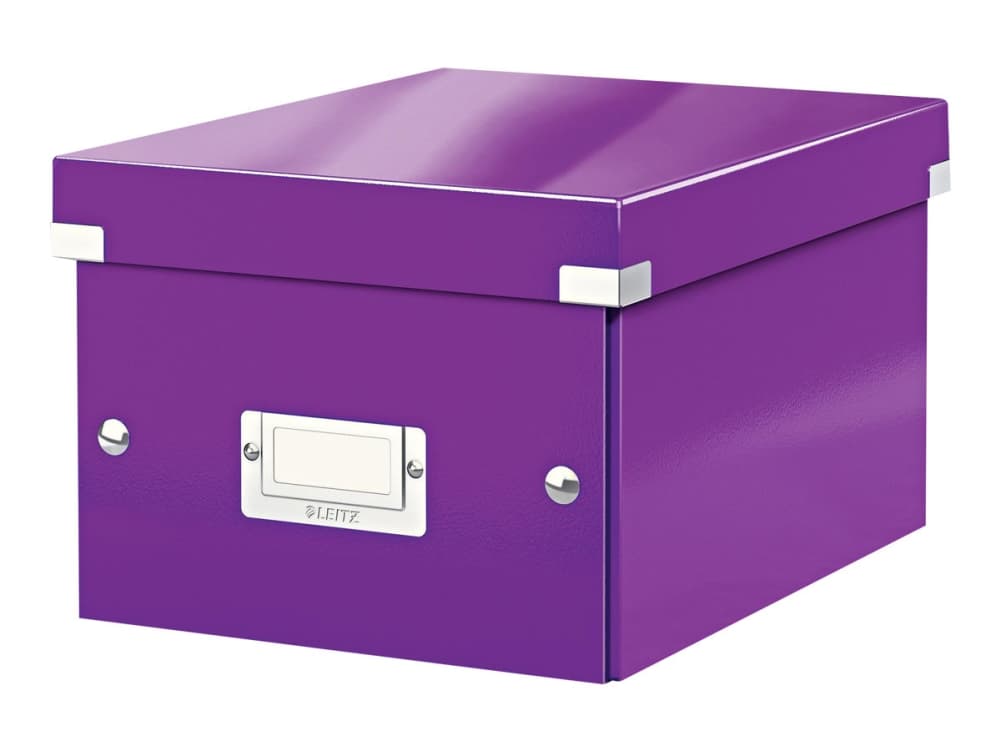 Leitz Click & Store WOW säilytyslaatikko, pieni, 84 % kierrätyskartonki, Purppura, Kartonki, 540 g