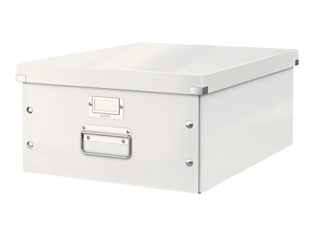 Leitz Click & Store WOW säilytyslaatikko, iso, 85 % kierrätyskartonki, Valkoinen, Kartonki, 369 mm, 482 mm, 200 mm, 1,28 kg