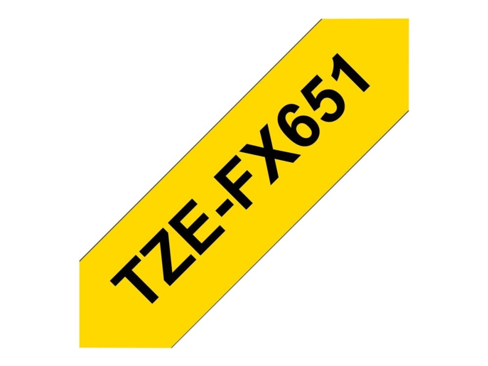 Brother TZE-FX651, Musta keltaisella, TZ, Keltainen, Lämpösiirto, Paperi, Kiina