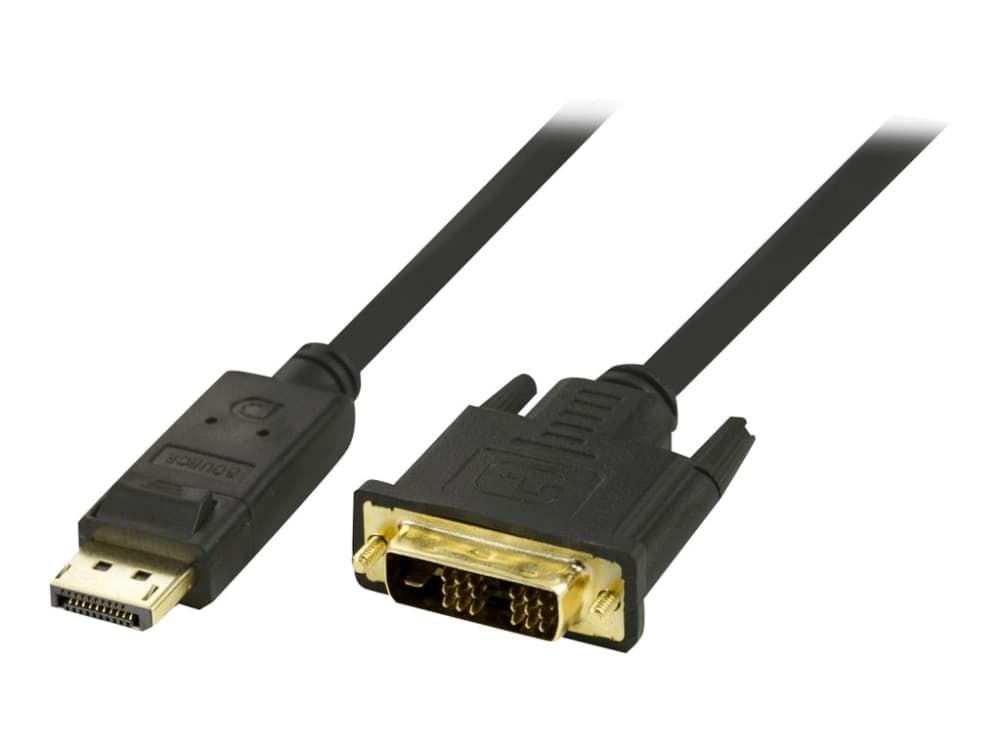 DELTACO - Näyttökaapeli - yksilinkkinen - DisplayPort (uros) - DVI-D (uros) - 1 m