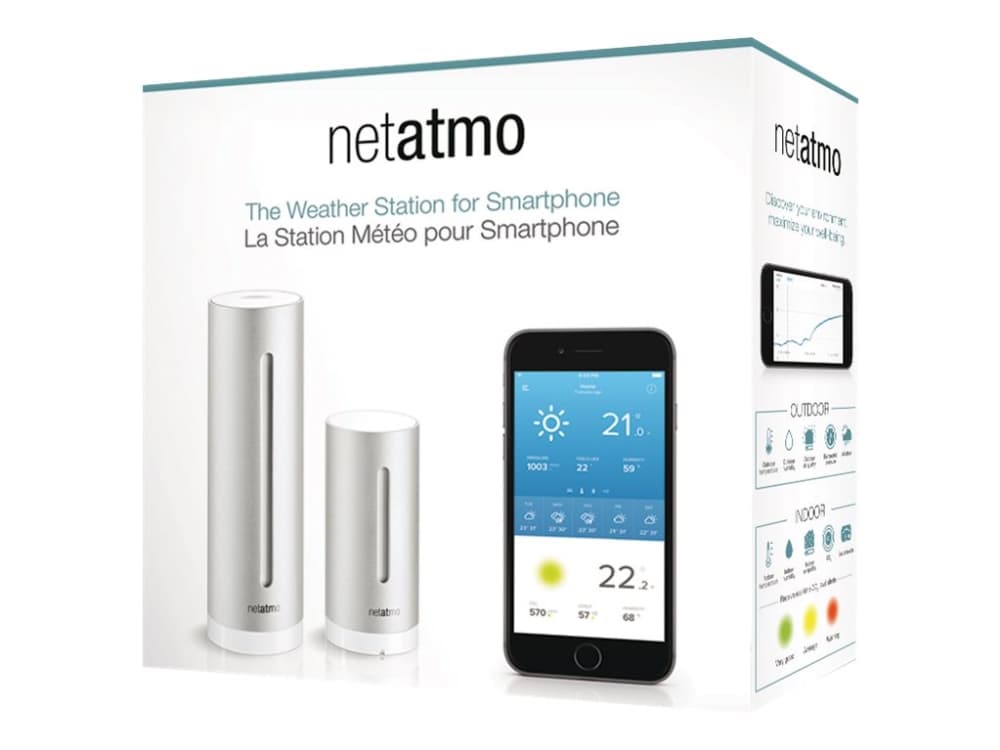 Netatmo NWS01-EC, Alumiini, Sisätilabarometri, Kosteusmittari sisäkäyttöön, Lämpömittari sisäkäyttöön, Barometri..., Barometri, Kosteusmittari, Lämpömittari, Barometri, Kosteusmittari, Lämpömittari, Alumiini, Muovi, 260 - 1160 kPa
