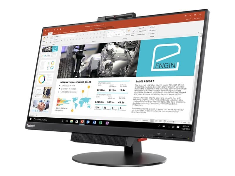Lenovo 10QYPAT1UK, 60,5 cm (23.8), 1920 x 1080 pikseliä, Full HD, LED, 14 ms, Musta