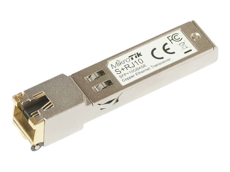 Mikrotik S+RJ10, 10000 Mbit/s, SFP+, SFP+, 200 m, Metallinen, 1 kpl