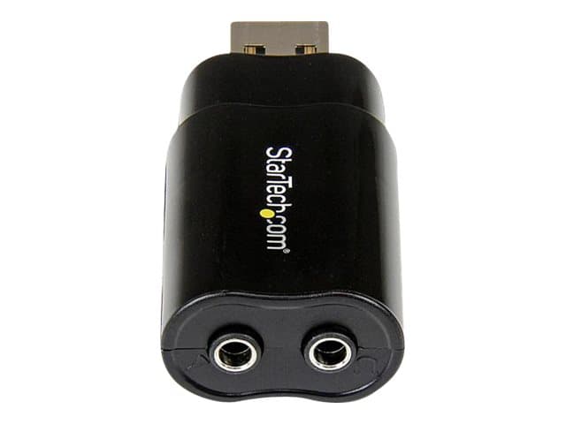 StarTech.com USB-äänikortti - 3,5 mm audiosovitin - ulkoinen äänikortti - musta - ulkoinen äänikortti (ICUSBAUDIOB) - Lydkortti - stereo - USB 2.0 - P/N: MU15MMS, MU6MMS, TB33A1C varten