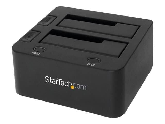 StarTech.com Dual-Bay USB 3.0 to SATA Hard Drive Docking Station, USB-kiintolevytelakka, ulkoinen 2.53.5 SATA IIIIII, SSDHDD-telakka, Hot-Swap-kiintolevypaikka - ylhäältä ladattava - Lagringskontrol - 2.5, 3.5 - SATA 6Gb/s - USB 3.0 - lajittelu - varten P/N: SVA12M5NA