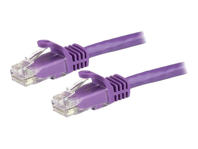 StarTech.com 10m CAT6 Ethernet-kaapeli, 10 Gigabit Snagless RJ45 650MHz 100W PoE Patch Cord, CAT 6 10GbE UTP verkkokaapeli w/Strain Relief, violetti, Fluke Tested/Wiring is UL Certified/TIA - Kategoria 6 - 24AWG (N6PATC10MPL) - Verkkokaapeli - RJ-45 (uros) RJ-45 (uros) - 10m - UTP - CAT 6 - Snagless, Stranded - Violetti - UTP - CAT 6 - Snagless, Stranded - Violetti