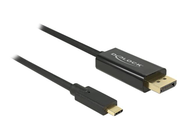DeLOCK 85256, 2 m, USB Type-C, DisplayPort, Uros, Uros, Kulta