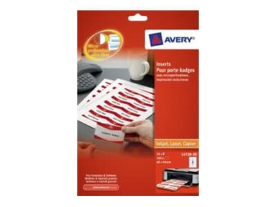 Avery L4728-20, Paperi, Valkoinen, 90 mm, 60 mm, 160 kpl