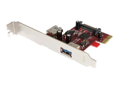 StarTech.com 2-porttinen PCI Express SuperSpeed USB 3.0 -kortti UASP-tuella - 1 sisäinen 1 ulkoinen - Dual Port PCIe USB 3.0 Adapter (PEXUSB3S11) - USB-adapteri - PCIe 2.0 lavprofil - USB, USB 2.0, USB 3.0 - 2 porttia - StarTech.com 4-Port - kortille