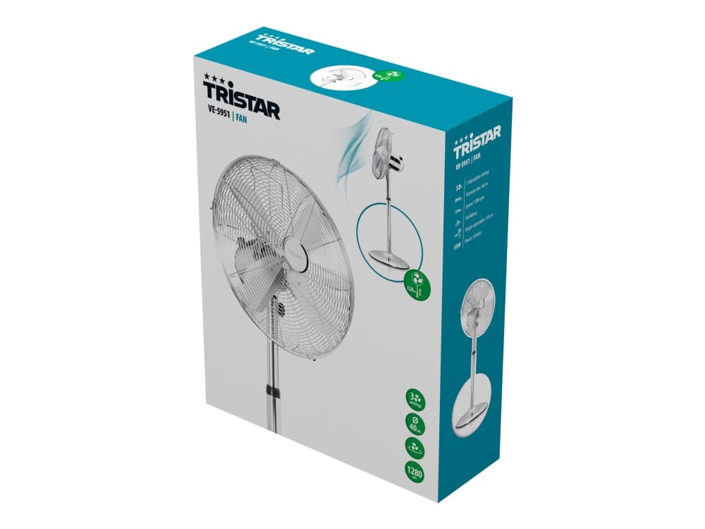 Tristar VE-5951 Jäähdytystuuletin lattialla seisova hopea