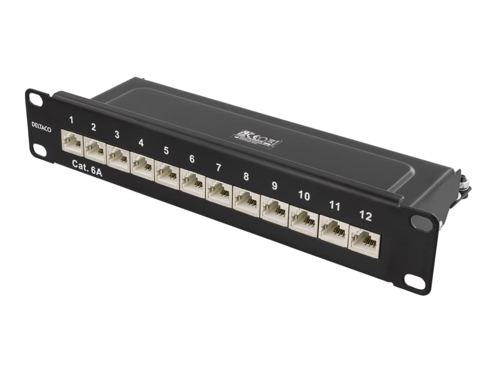 Deltaco 10-PATCH15, 10 Gigabit Ethernet, 10000 Mbit/s, RJ45, Cat6a, Musta, Metalli