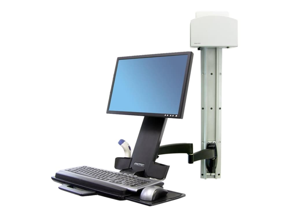 Ergotron 200 Series Combo Arm, 8,2 kg, 61 cm (24), 75 x 75 mm, 100 x 100 mm, musta