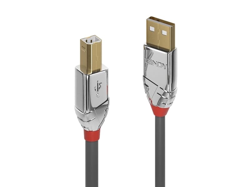 Lindy 36644, 5 m, USB A, USB B, USB 2.0, 0,48 Gbit/s, harmaa