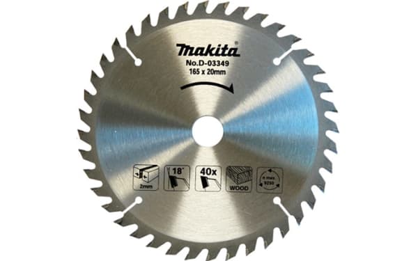 Makita D-03349, Puu, 16,5 cm, 2 cm, 2 mm, Makita, 18°